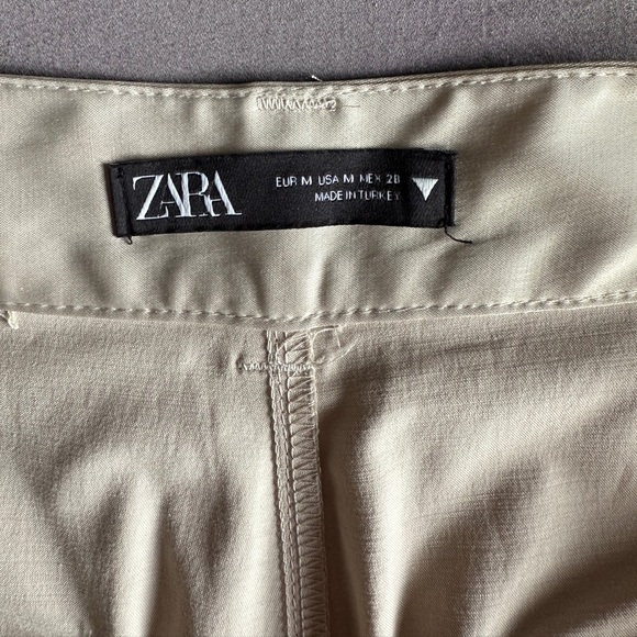 ZARA Satin Cargo Pants size Medium - New without Tags - Picture 8 of 8